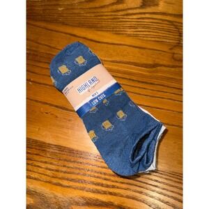 Highland Originals Mens Low Cut Socks 5 Pairs Beer Mug Pattern Shoe Size 6 12